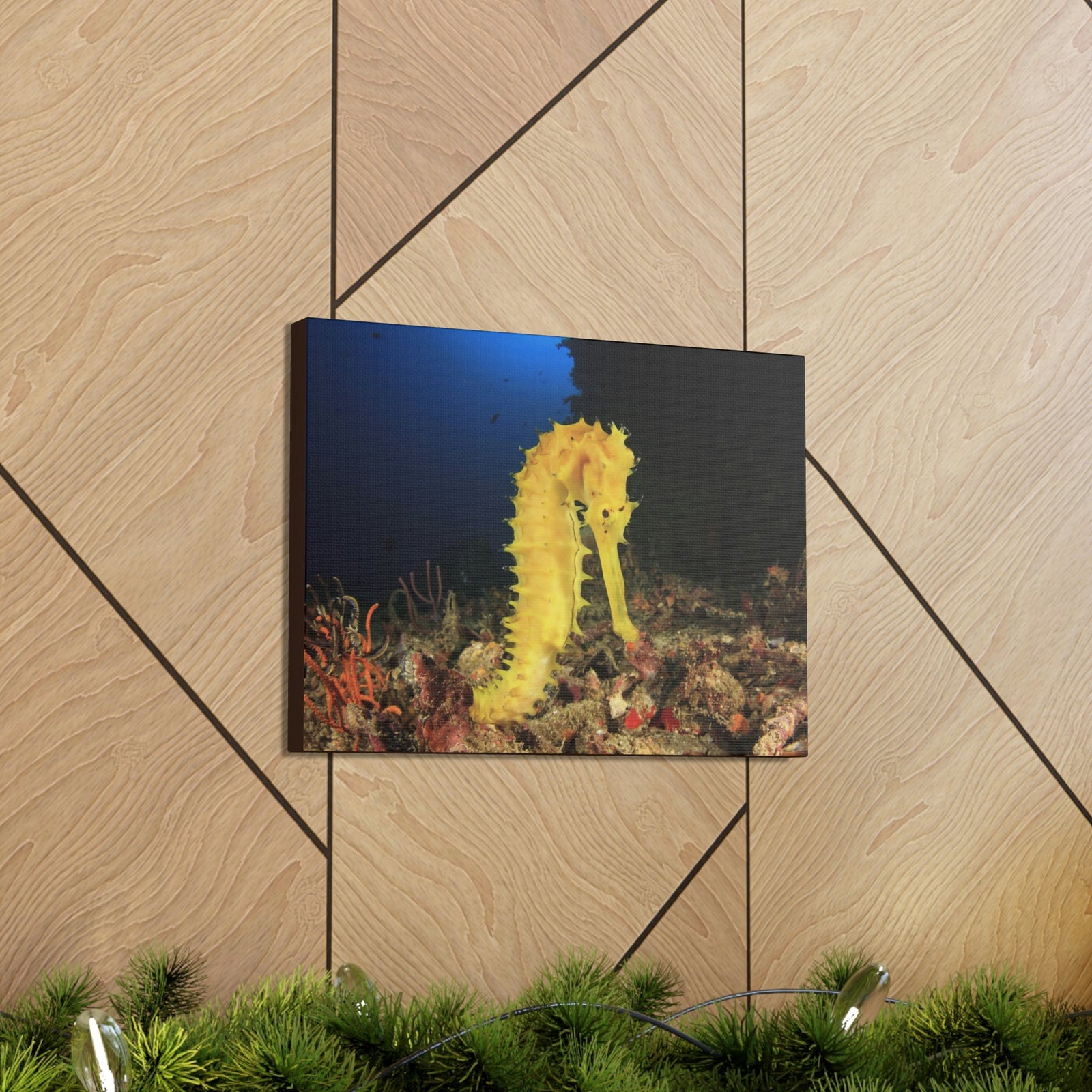 Scripture Walls Seahorse Hunting Seahorse on Hunt Print Animal Wall Art Wildlife Canvas Prints Wall Art Ready to Hang Unframed-Express Your Love Gifts