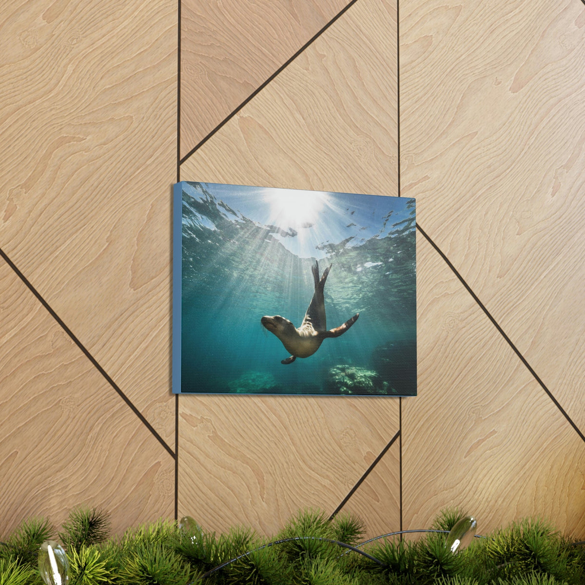 Scripture Walls Seal Hunting Seal on Hunt Print Animal Wall Art Wildlife Canvas Prints Wall Art Ready to Hang Unframed-Express Your Love Gifts