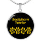 Sealyham Terrier Mama Circle Necklace Stainless Steel or 18k Gold 18-22" Dog Owner Lover-Express Your Love Gifts