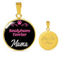 Sealyham Terrier Mama Necklace Circle Pendant Stainless Steel or 18k Gold 18-22" Dog Mom Pendant-Express Your Love Gifts