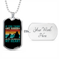 See My Heart Blue Necklace Stainless Steel or 18k Gold Dog Tag 24" Chain-Express Your Love Gifts