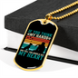See My Heart Blue Necklace Stainless Steel or 18k Gold Dog Tag 24" Chain-Express Your Love Gifts