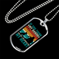 See My Heart Blue Necklace Stainless Steel or 18k Gold Dog Tag 24" Chain-Express Your Love Gifts