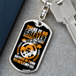 Seeing God As Author Keychain Stainless Steel or 18k Gold Dog Tag Keyring-Express Your Love Gifts