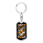 Seeing God As Author Keychain Stainless Steel or 18k Gold Dog Tag Keyring-Express Your Love Gifts