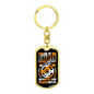 Seeing God As Author Keychain Stainless Steel or 18k Gold Dog Tag Keyring-Express Your Love Gifts