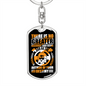 Seeing God As Author Keychain Stainless Steel or 18k Gold Dog Tag Keyring-Express Your Love Gifts