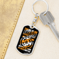 Seeing God As Author Keychain Stainless Steel or 18k Gold Dog Tag Keyring-Express Your Love Gifts