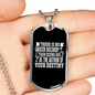 Seeing God Author Of Destiny Christian Necklace Stainless Steel or 18k Gold Dog Tag 24" Chain-Express Your Love Gifts
