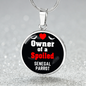 Senegal Bird Owner Necklace Circle Pendant Stainless Steel or 18k Gold 18-22"-Express Your Love Gifts