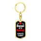 Senegal Parrot Bird Keychain Stainless Steel or 18k Gold Dog Tag Keyring-Express Your Love Gifts
