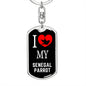 Senegal Parrot Bird Lover Keyring Keychain Stainless Steel or 18k Gold-Express Your Love Gifts