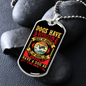 Sense of Shame Dark Necklace Stainless Steel or 18k Gold Dog Tag 24" Chain-Express Your Love Gifts