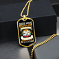 Sense of Shame White Necklace Stainless Steel or 18k Gold Dog Tag 24" Chain-Express Your Love Gifts