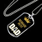 Serrade Petit Cat Dad Necklace Stainless Steel or 18k Gold Dog Tag 24" Chain-Express Your Love Gifts