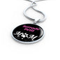Serrade Petit Cat Mom Necklace Circle Pendant Stainless Steel or 18k Gold 18-22"-Express Your Love Gifts