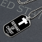 Servant of Christ Psalm 34:22 Dog Tag Necklace Stainless Steel or 18k Gold Dog Tag W 24"-Express Your Love Gifts