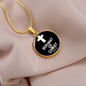 Servant of Christ Psalm 34:22 Necklace Circle Pendant Stainless Steel or 18k Gold 18-22"-Express Your Love Gifts