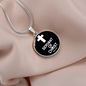 Servant of Christ Psalm 34:22 Necklace Circle Pendant Stainless Steel or 18k Gold 18-22"-Express Your Love Gifts
