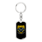 Serve & Protect Keychain Stainless Steel or 18k Gold Dog Tag Keyring-Express Your Love Gifts