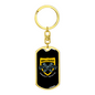 Serve & Protect Keychain Stainless Steel or 18k Gold Dog Tag Keyring-Express Your Love Gifts