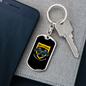 Serve & Protect Keychain Stainless Steel or 18k Gold Dog Tag Keyring-Express Your Love Gifts