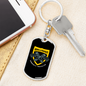 Serve & Protect Keychain Stainless Steel or 18k Gold Dog Tag Keyring-Express Your Love Gifts
