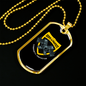 Serve & Protect Necklace Stainless Steel or 18k Gold Dog Tag 24"-Express Your Love Gifts