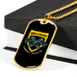 Serve & Protect Necklace Stainless Steel or 18k Gold Dog Tag 24"-Express Your Love Gifts