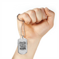 Serve The Lord Christian Necklace Stainless Steel or 18k Gold Dog Tag 24" Chain-Express Your Love Gifts