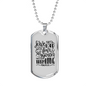 Serve The Lord Christian Necklace Stainless Steel or 18k Gold Dog Tag 24" Chain-Express Your Love Gifts