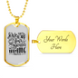 Serve The Lord Christian Necklace Stainless Steel or 18k Gold Dog Tag 24" Chain-Express Your Love Gifts