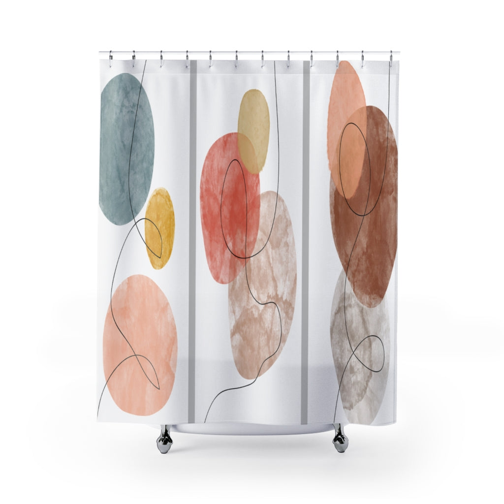 Set Creative Minimalist Stylish Design 71" x 74" Elegant Waterproof Shower Curtain for a Spa-like Bathroom Paradise Exceptional Craftsmanship-Express Your Love Gifts
