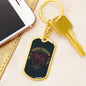 Shadow Ninja Warrior Keychain Dog Tag Stainless Steel or 18k Gold-Express Your Love Gifts