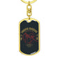 Shadow Ninja Warrior Keychain Dog Tag Stainless Steel or 18k Gold-Express Your Love Gifts
