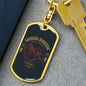 Shadow Ninja Warrior Keychain Dog Tag Stainless Steel or 18k Gold-Express Your Love Gifts