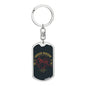 Shadow Ninja Warrior Keychain Dog Tag Stainless Steel or 18k Gold-Express Your Love Gifts