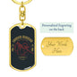 Shadow Ninja Warrior Keychain Dog Tag Stainless Steel or 18k Gold-Express Your Love Gifts