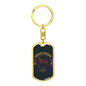 Shadow Ninja Warrior Keychain Dog Tag Stainless Steel or 18k Gold-Express Your Love Gifts