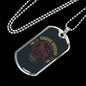 Shadow Ninja Warrior Necklace Stainless Steel or 18k Gold Dog Tag 24" Chain-Express Your Love Gifts