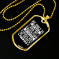 Shall Not Be Shaken Christian Necklace Stainless Steel or 18k Gold Dog Tag 24" Chain-Express Your Love Gifts