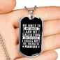 Shall Not Be Shaken Christian Necklace Stainless Steel or 18k Gold Dog Tag 24" Chain-Express Your Love Gifts