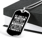 Shall Not Be Shaken Christian Necklace Stainless Steel or 18k Gold Dog Tag 24" Chain-Express Your Love Gifts