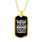 Shall Not Be Shaken Christian Necklace Stainless Steel or 18k Gold Dog Tag 24" Chain-Express Your Love Gifts