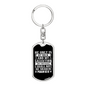 Shall Not Be Shaken Psalm 62:6 Keychain Stainless Steel or 18k Gold Dog Tag Keyring-Express Your Love Gifts