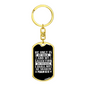 Shall Not Be Shaken Psalm 62:6 Keychain Stainless Steel or 18k Gold Dog Tag Keyring-Express Your Love Gifts