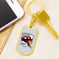 Shark Poker Gambler Keychain Stainless Steel or 18k Gold Dog Tag Keyring-Express Your Love Gifts