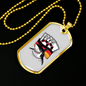 Shark Poker Gambler Necklace Stainless Steel or 18k Gold Dog Tag 24-Express Your Love Gifts