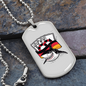 Shark Poker Gambler Necklace Stainless Steel or 18k Gold Dog Tag 24-Express Your Love Gifts
