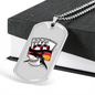 Shark Poker Gambler Necklace Stainless Steel or 18k Gold Dog Tag 24-Express Your Love Gifts